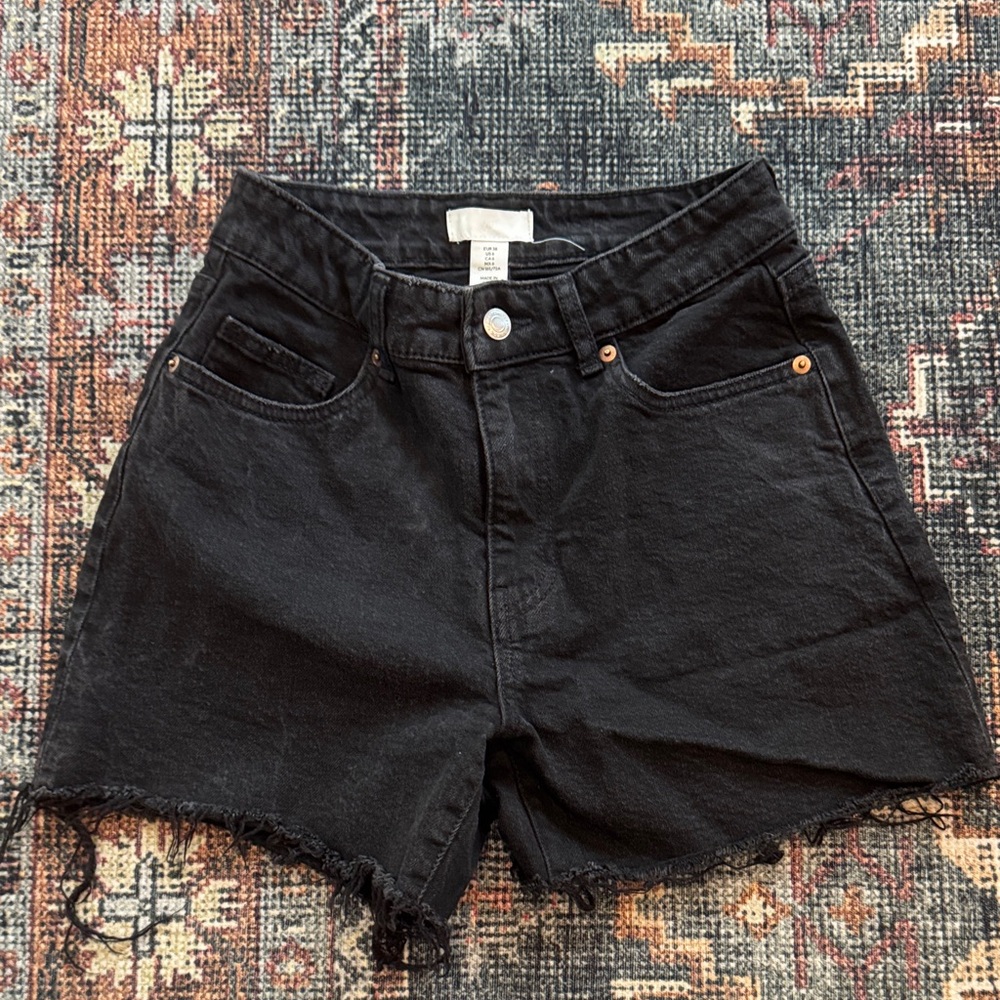 H&M Black Denim Jean Shorts for Women